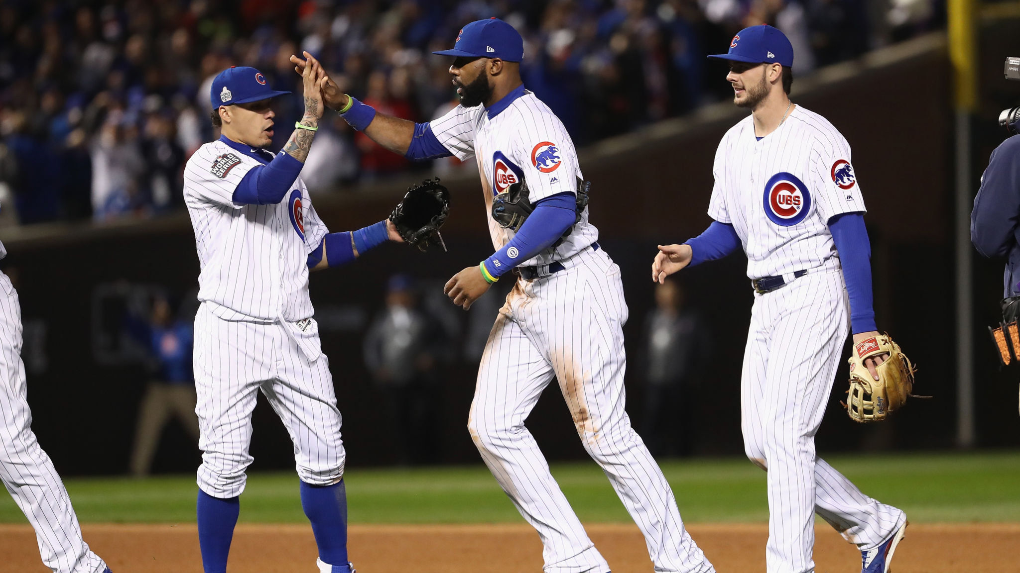 Javier Baez, Jason Heyward And Kris Bryant Celebrate - College Baseball - HD Wallpaper 