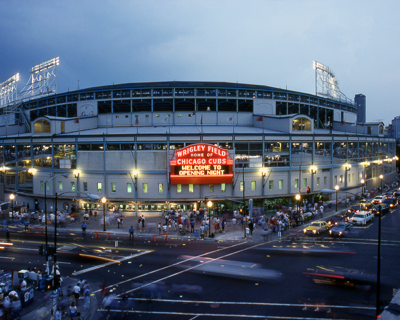 Free Background Chicago Cubs First Night Game 8 8 88 Wrigley Field At