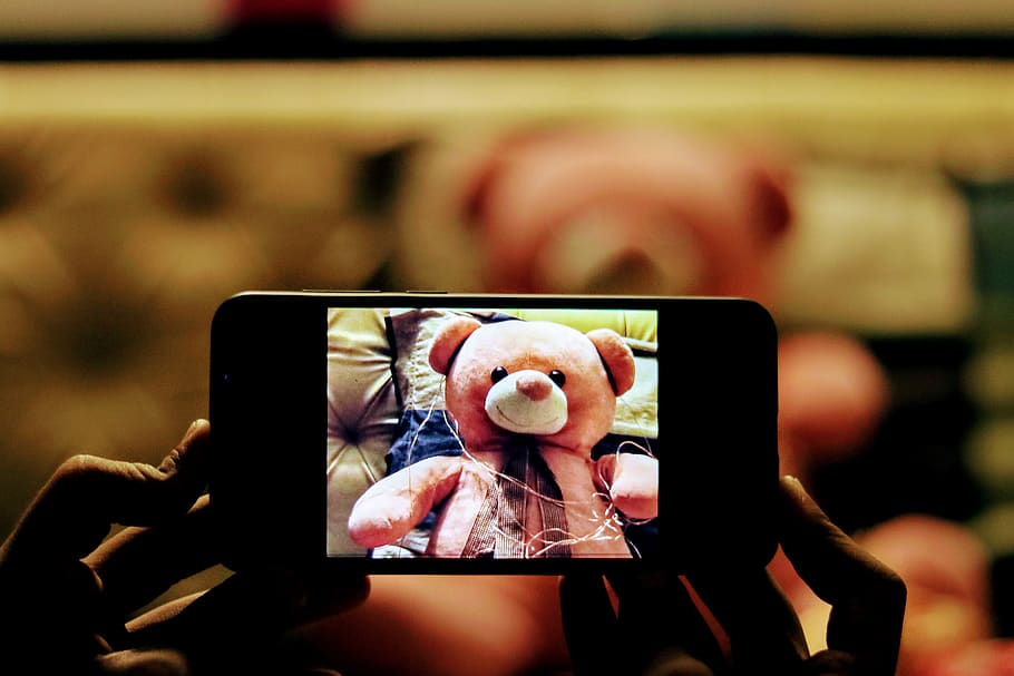 Teddy Bear, Toy, Electronics, Phone, Cell Phone, Mobile - HD Wallpaper 