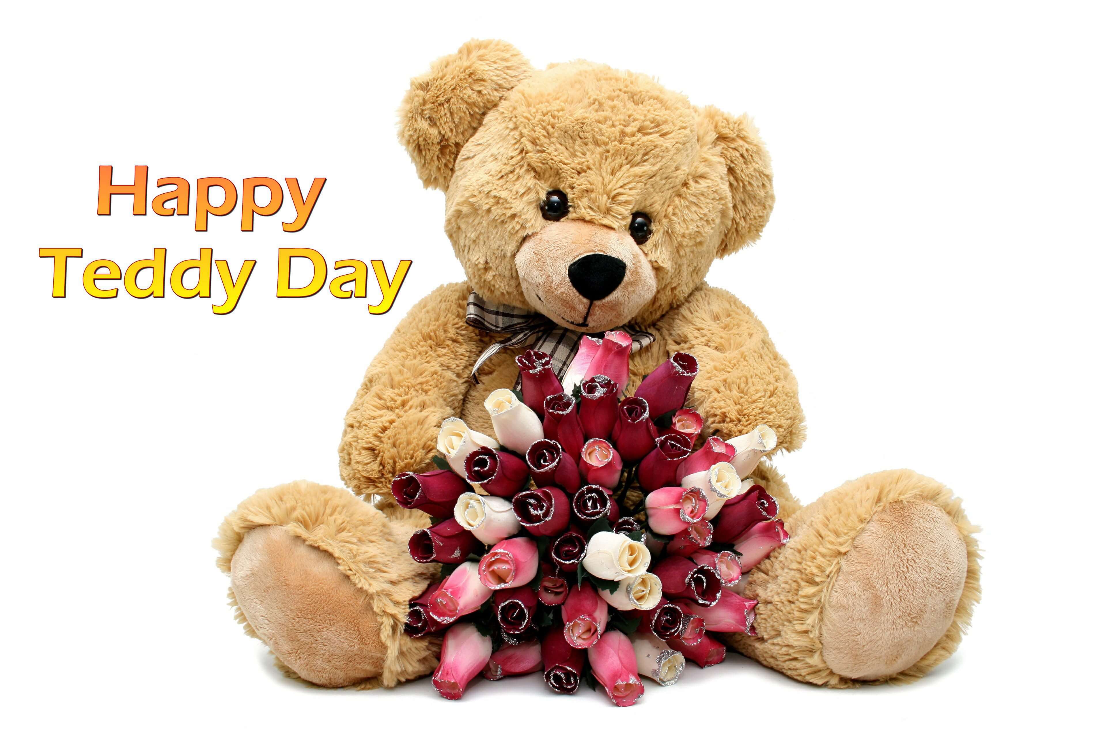 Happy Teddy Day In Hd - HD Wallpaper 