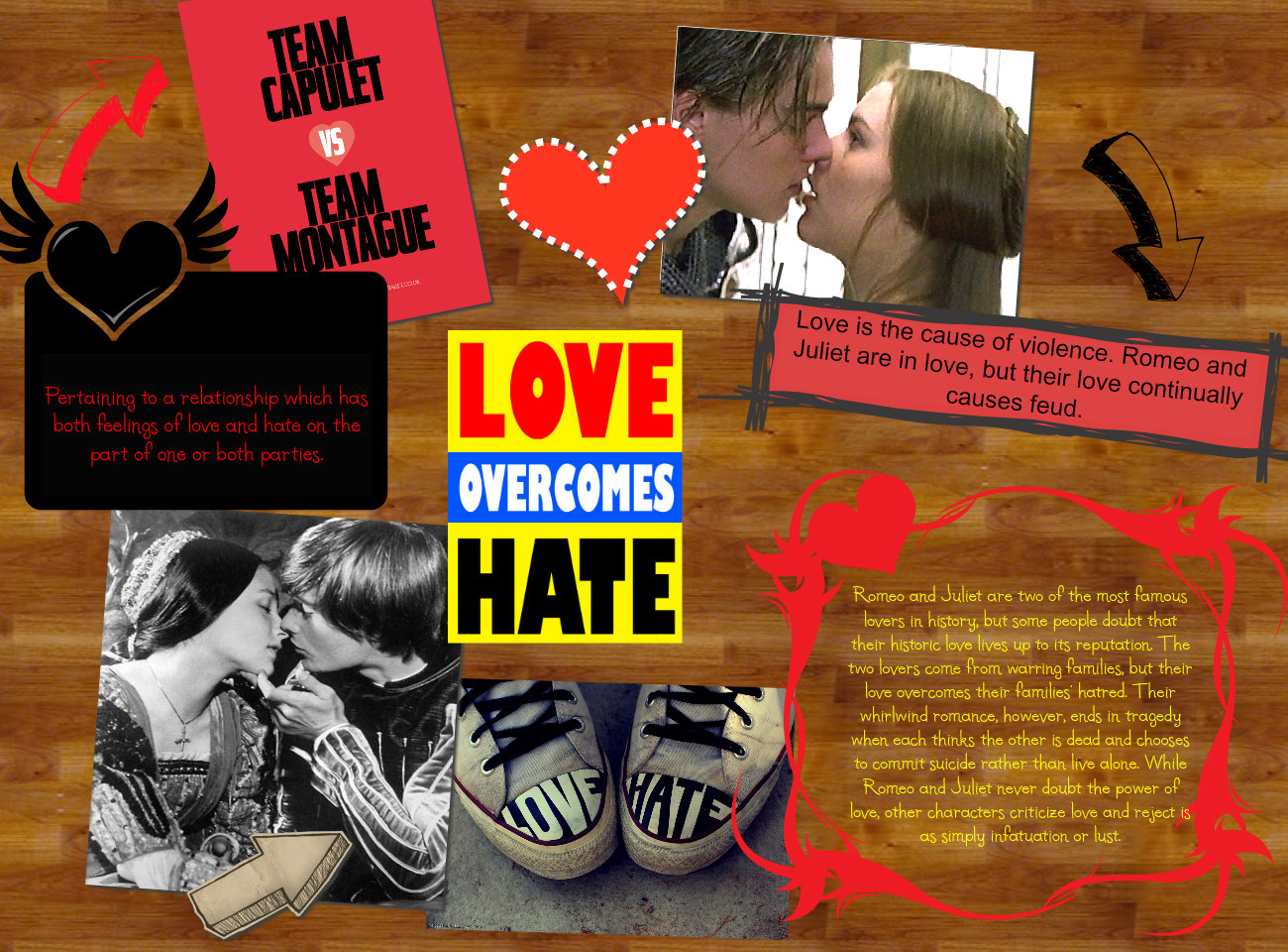 Romeo And Juliet Love And Hate Poster 1300x960 Wallpaper Teahub Io