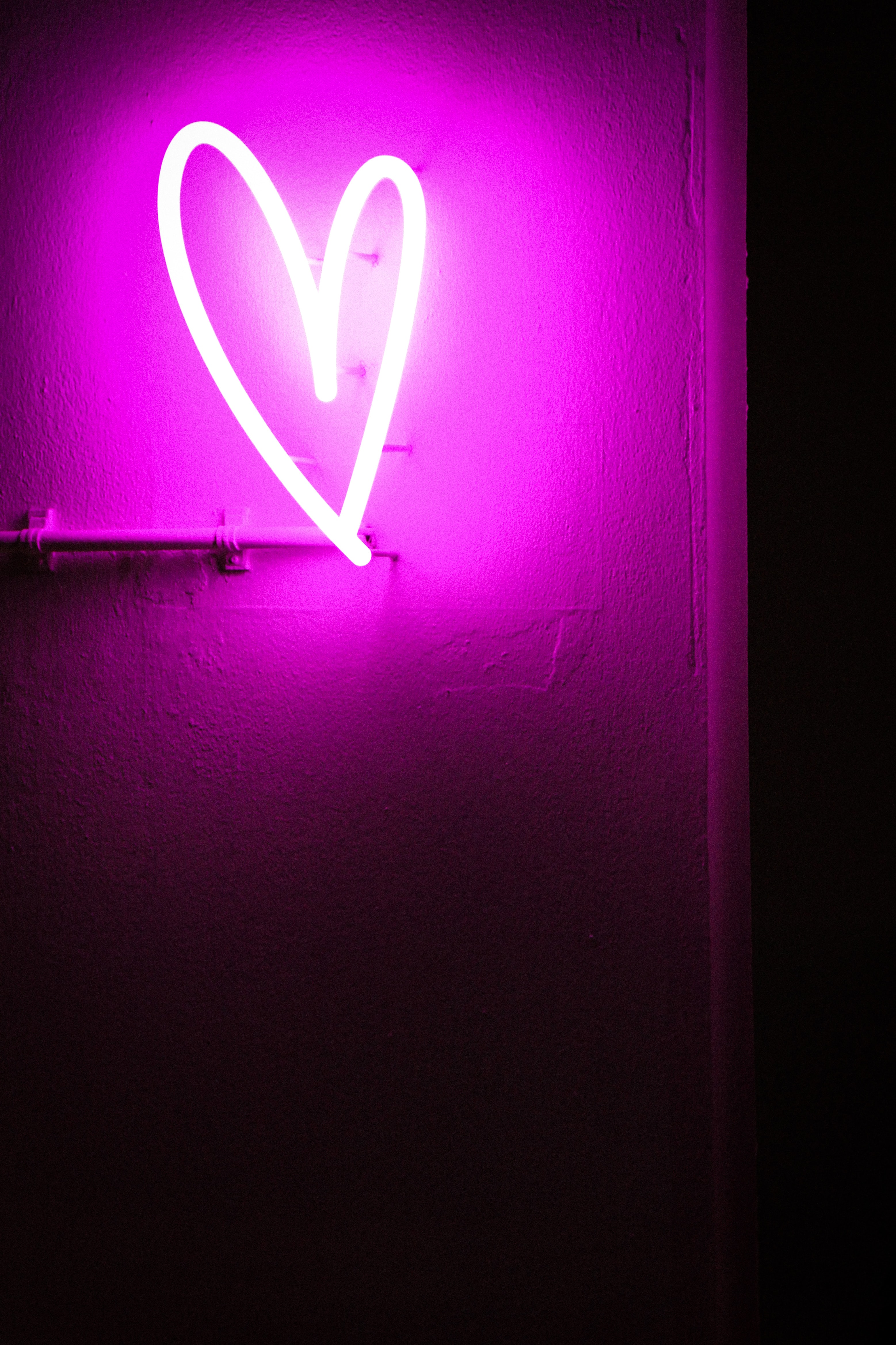 Love Pink Neon Lights - HD Wallpaper 