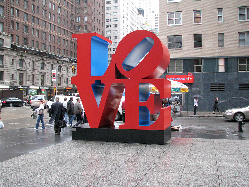 Love Sculpture By Robert Indiana, On The Corner Of - Valentines Day Nyc - HD Wallpaper 