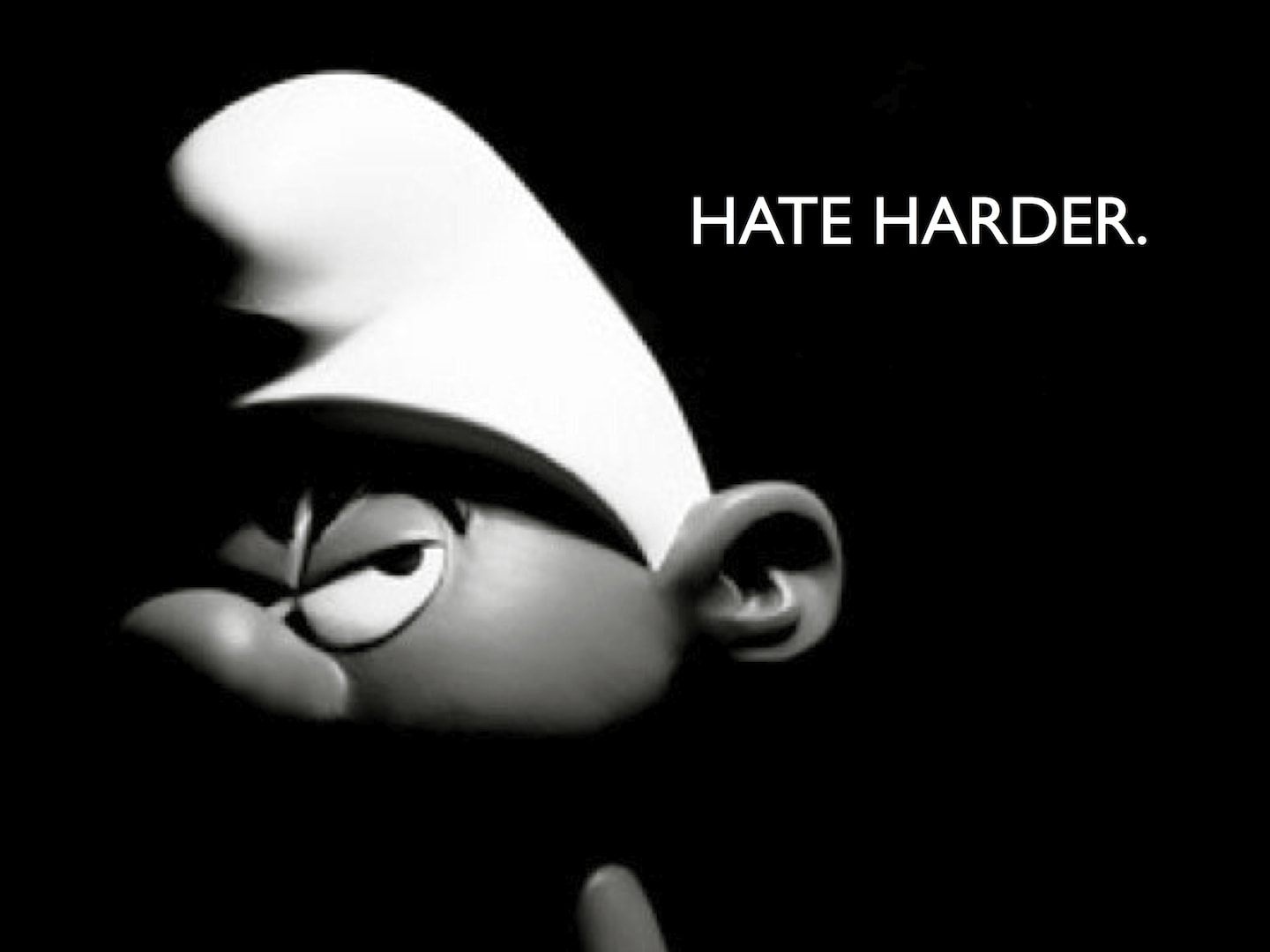 Smurf Black Background - HD Wallpaper 