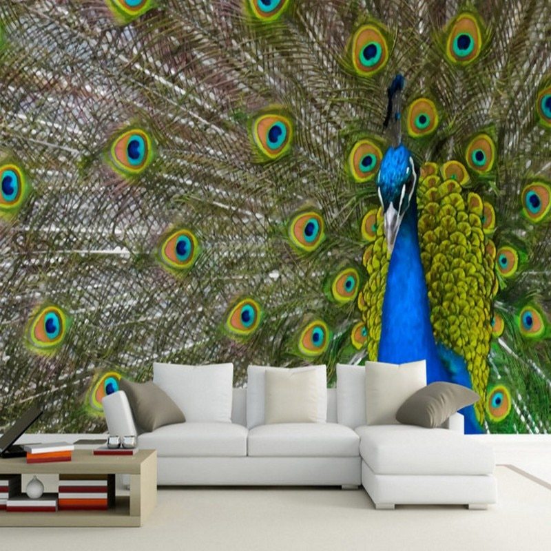Plumas Pavo Real Decoracion De Sala - HD Wallpaper 