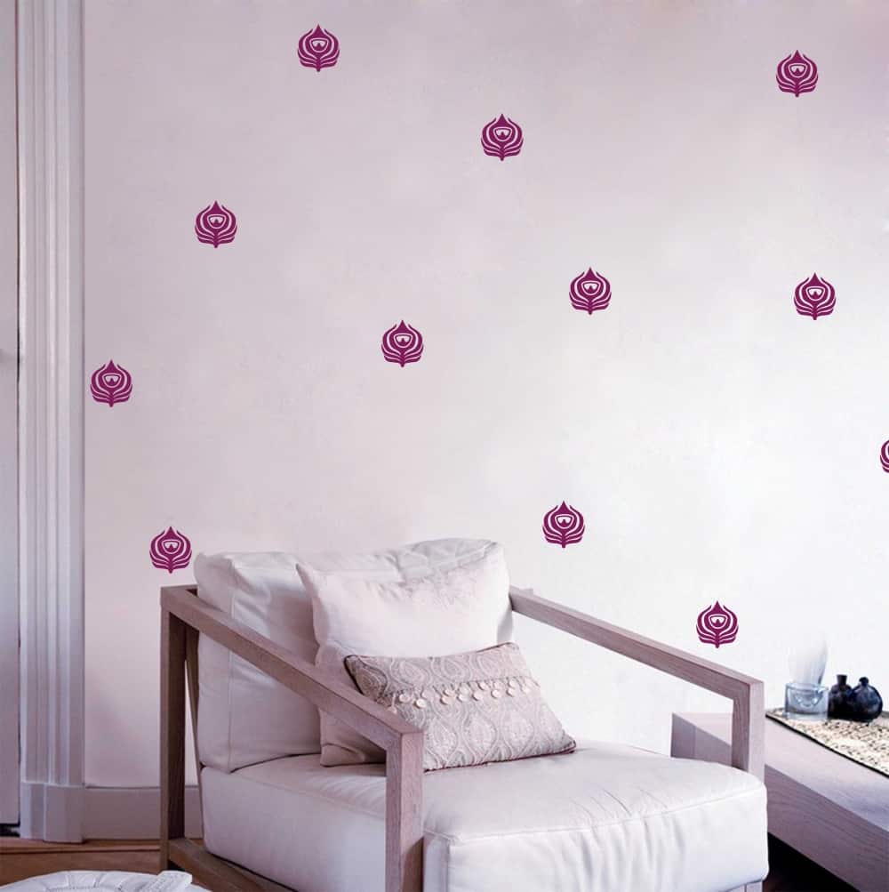 Peacock Feather Wall Pattern Bedroom - Wall - HD Wallpaper 