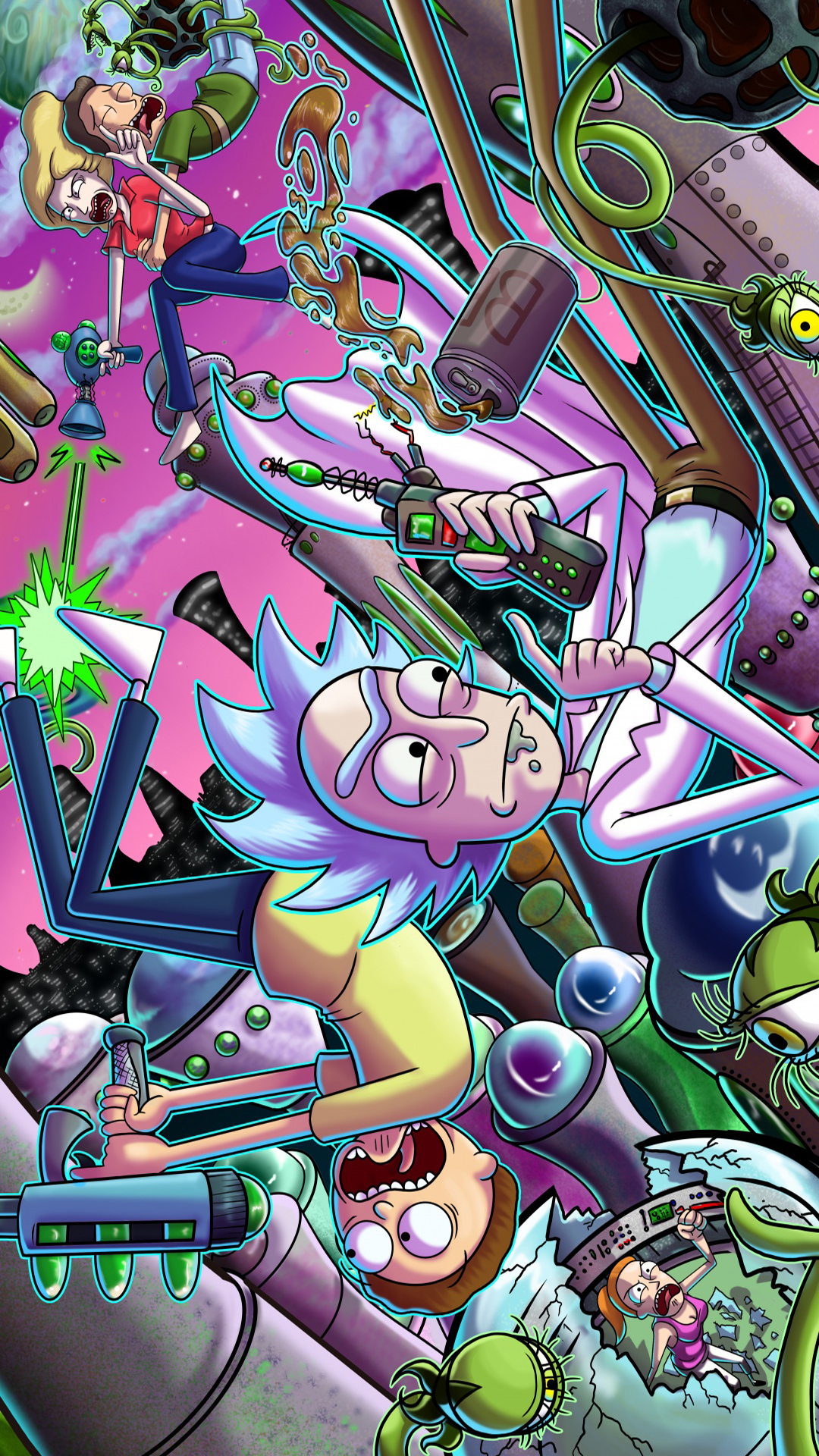 Rick And Morty Time Travel Wallpaper - Rick Y Morty Wallpaper Hd Android - HD Wallpaper 