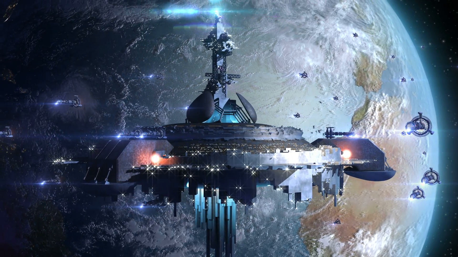 Sci Fi Space Station - HD Wallpaper 