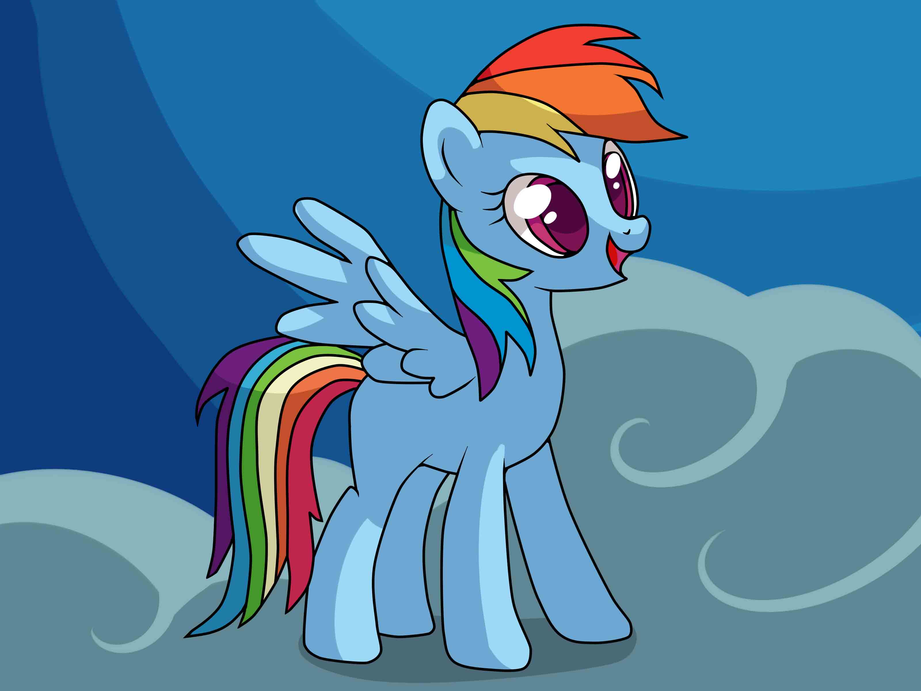 Image Titled Draw Rainbow Dash Step - My Little Pony Rembodas - HD Wallpaper 