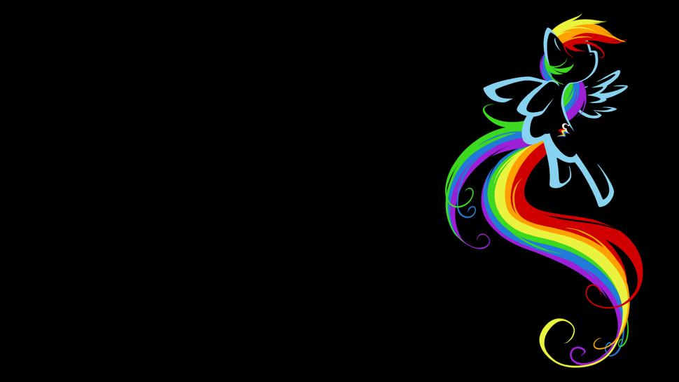 My Little Pony Black Rainbow Dash Hd Wallpaper,cartoon/comic - Rainbow Dash - HD Wallpaper 