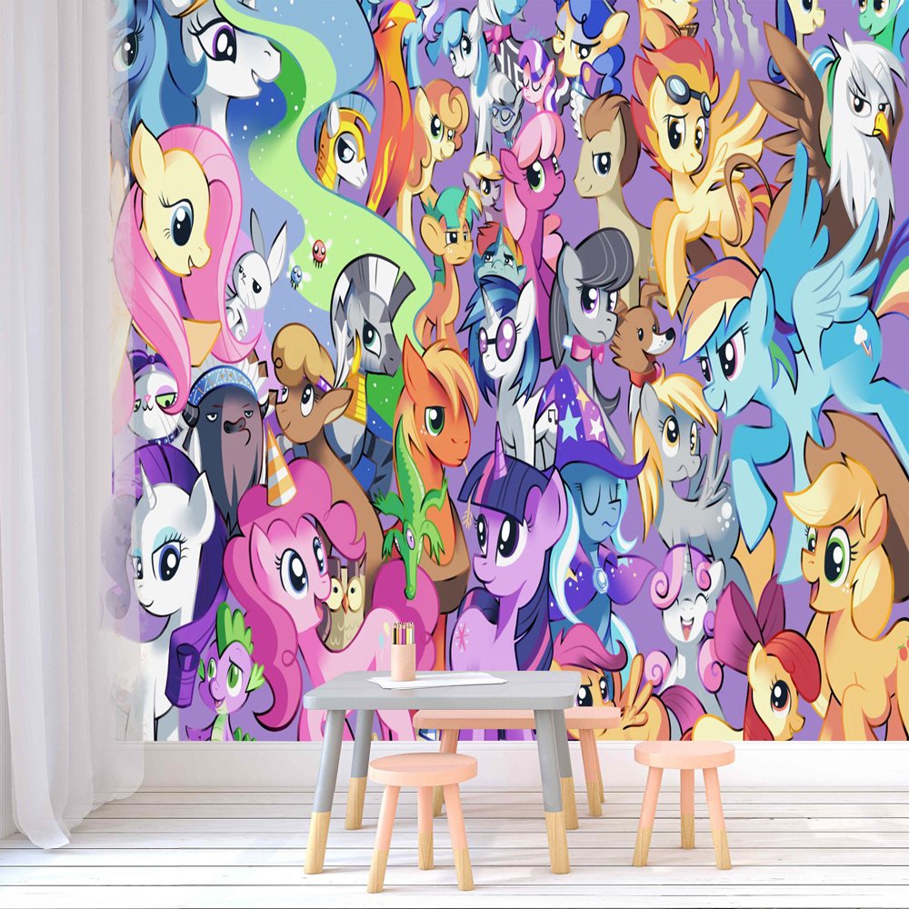 Wallpaper Dinding My Little Pony Custom - Dinding Little Pony - HD Wallpaper 