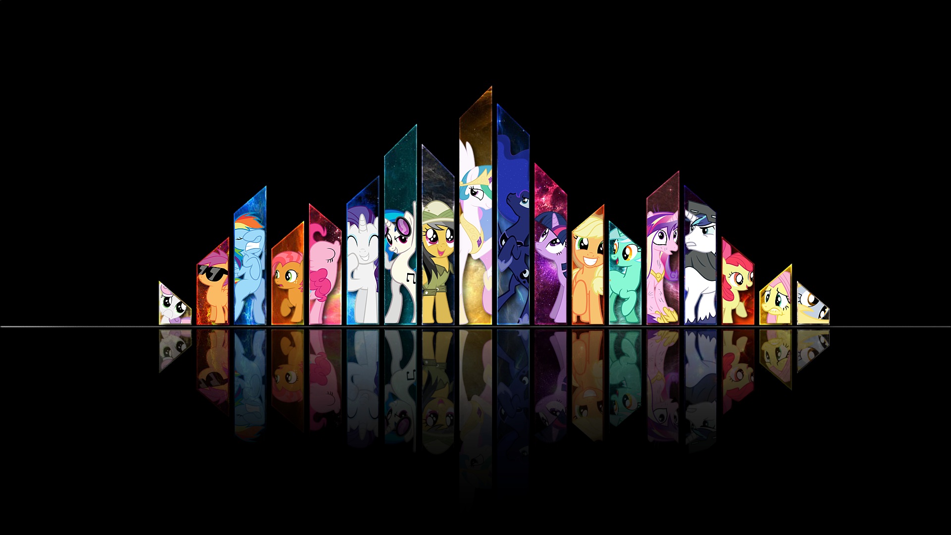 Assorted-color My Little Pony Stickers Hd Wallpaper - Little Pony Hd - HD Wallpaper 