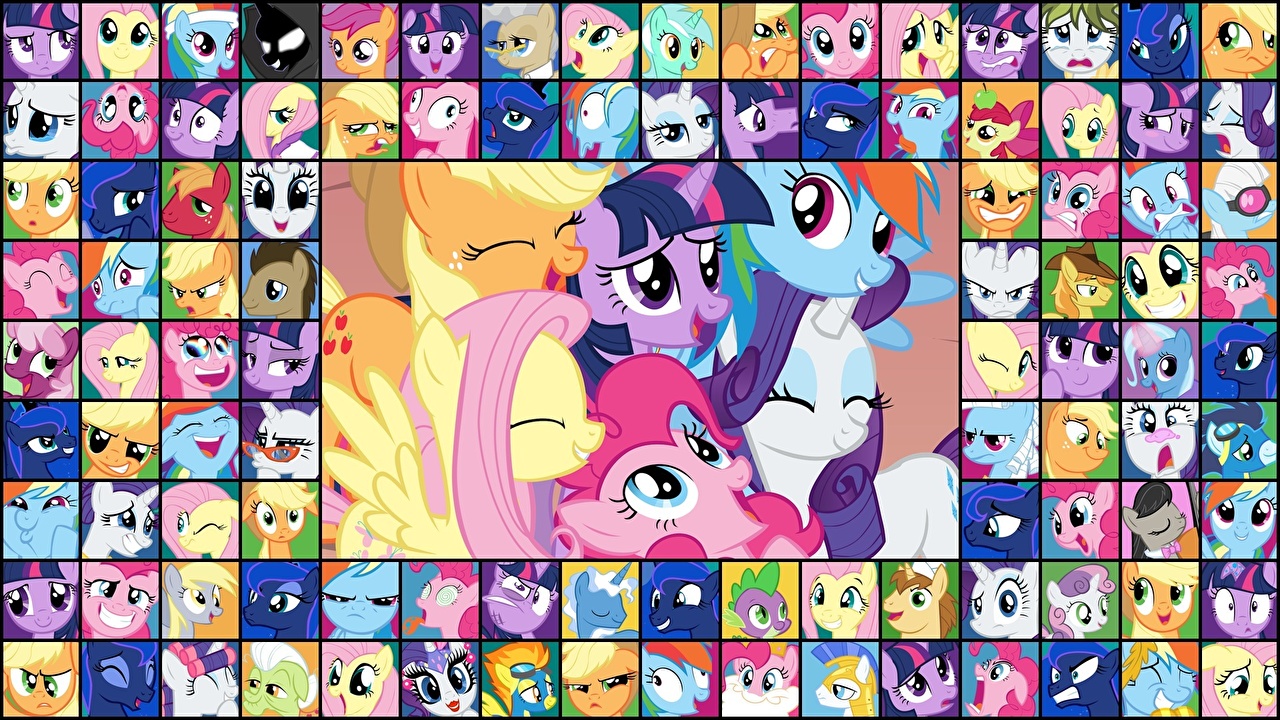 My Little Pony Collage - HD Wallpaper 