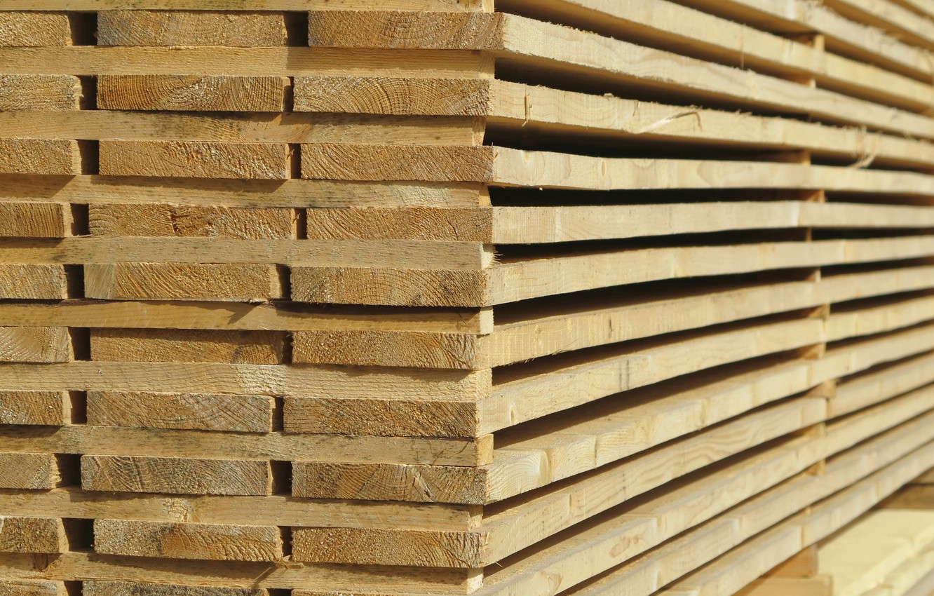 Photo Wallpaper Timber, Lumber, Sawmill - Stock Wood Raw Material - HD Wallpaper 