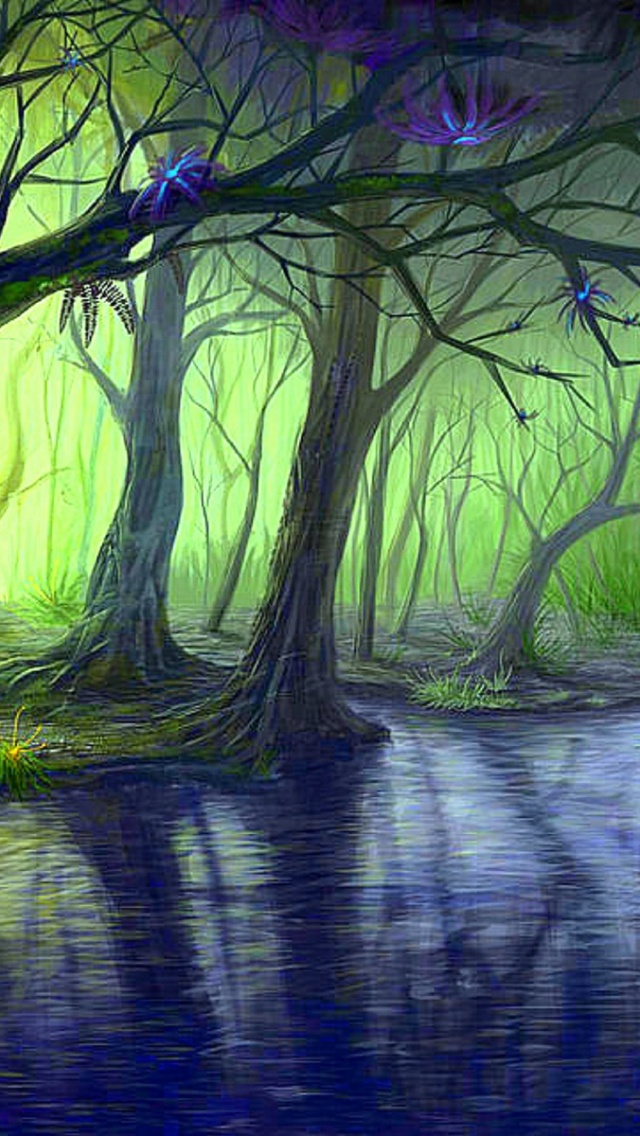 Enchanted Forest Wallpaper Iphone - HD Wallpaper 