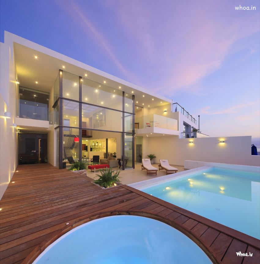 White Amazing House With Swimming Pool Hd Wallpaper - Rich Houses In Lima Peru - HD Wallpaper 