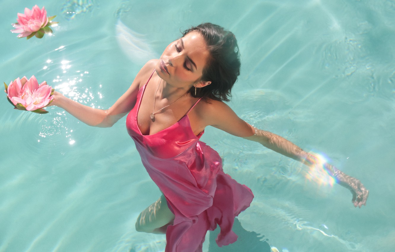 Photo Wallpaper Girl, Wet, Cleavage, Dress, Breast, - Sun Will Come Up The Seasons Will Change - HD Wallpaper 