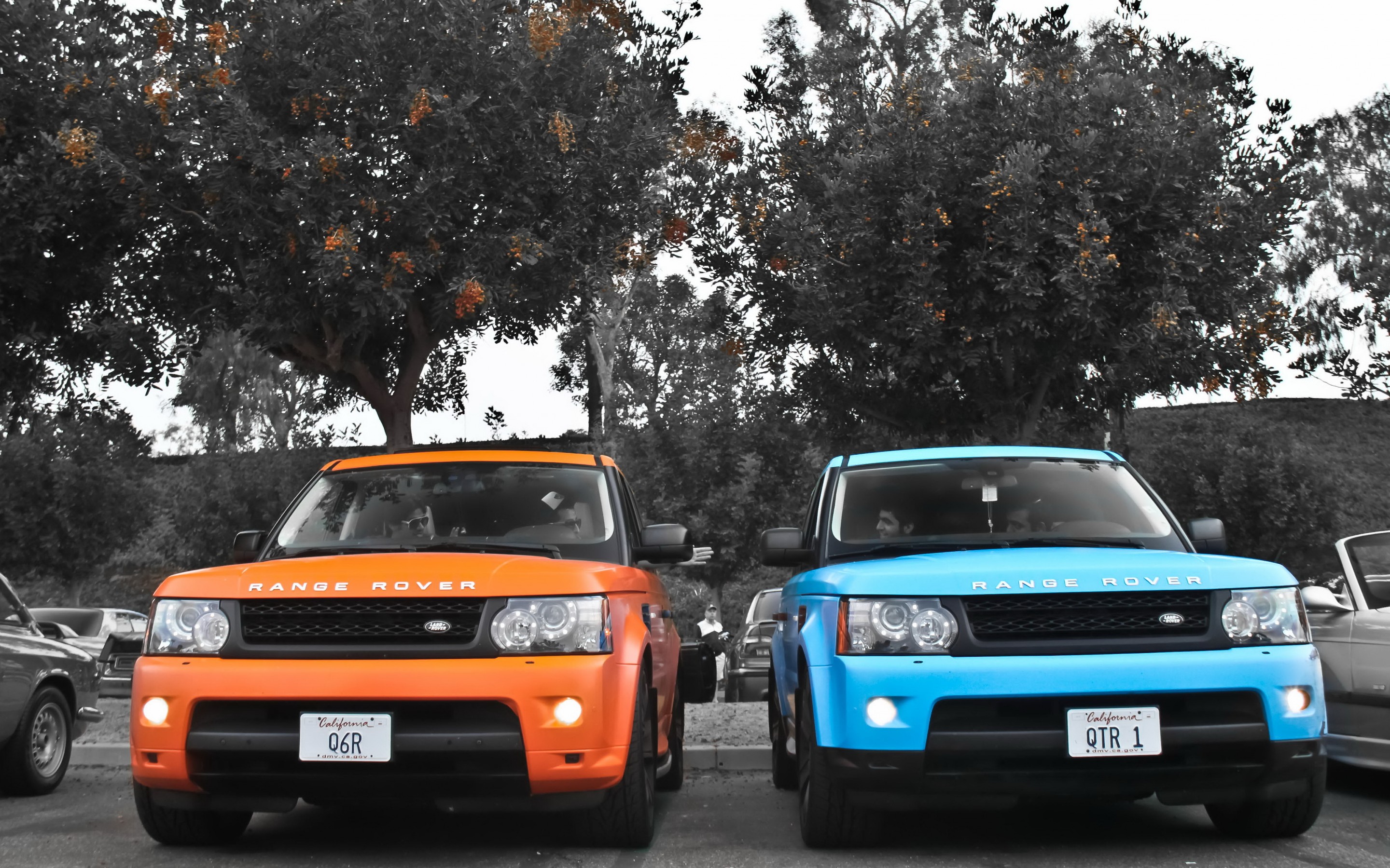 Wallpaper Of Land Rover, Range Rover Sport, Blue, Orange - Range Rover Sport Images Hd - HD Wallpaper 