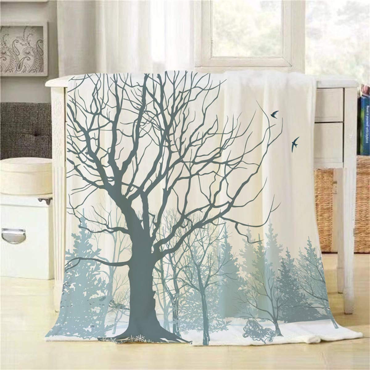 Trees And Forest Animals Silhouette - HD Wallpaper 