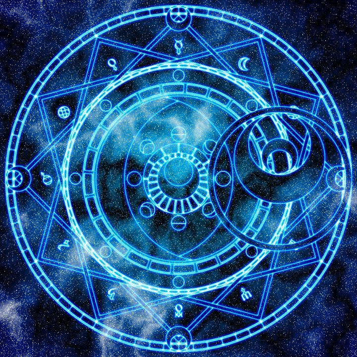 Creation Magic - Blue Magic Circle - HD Wallpaper 