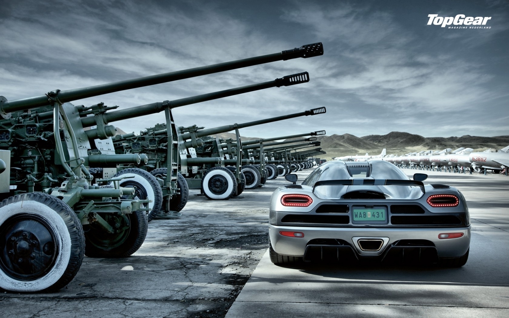 Guns Cars Top Gear Koenigsegg Cold War Artillery Jet - Top Gear - 1680x1050  Wallpaper 