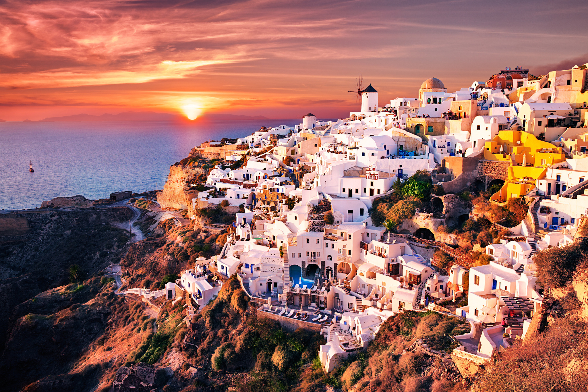 Santorini 4k - HD Wallpaper 
