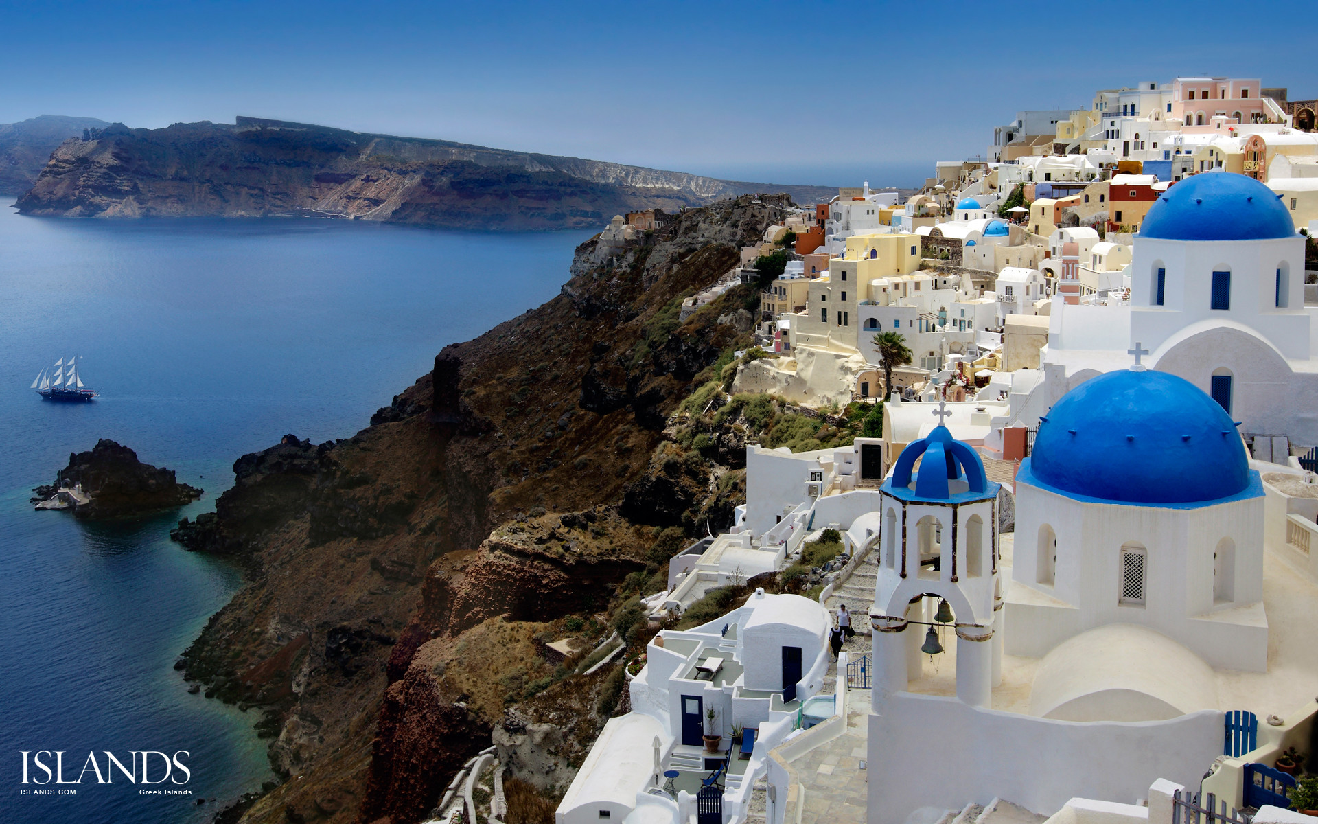 Santorini Wallpaper Romantic 
 Data Src Santorini Wallpaper - Thíra - HD Wallpaper 