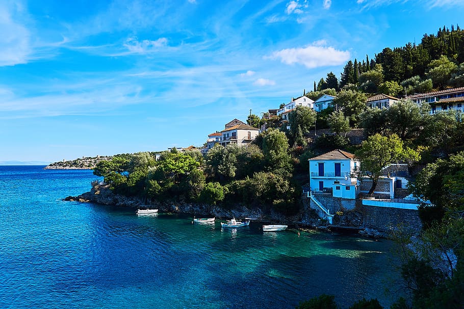 Greece, Ithaca, Island, Mediterranean, Greek Island, - Greek Islands - HD Wallpaper 