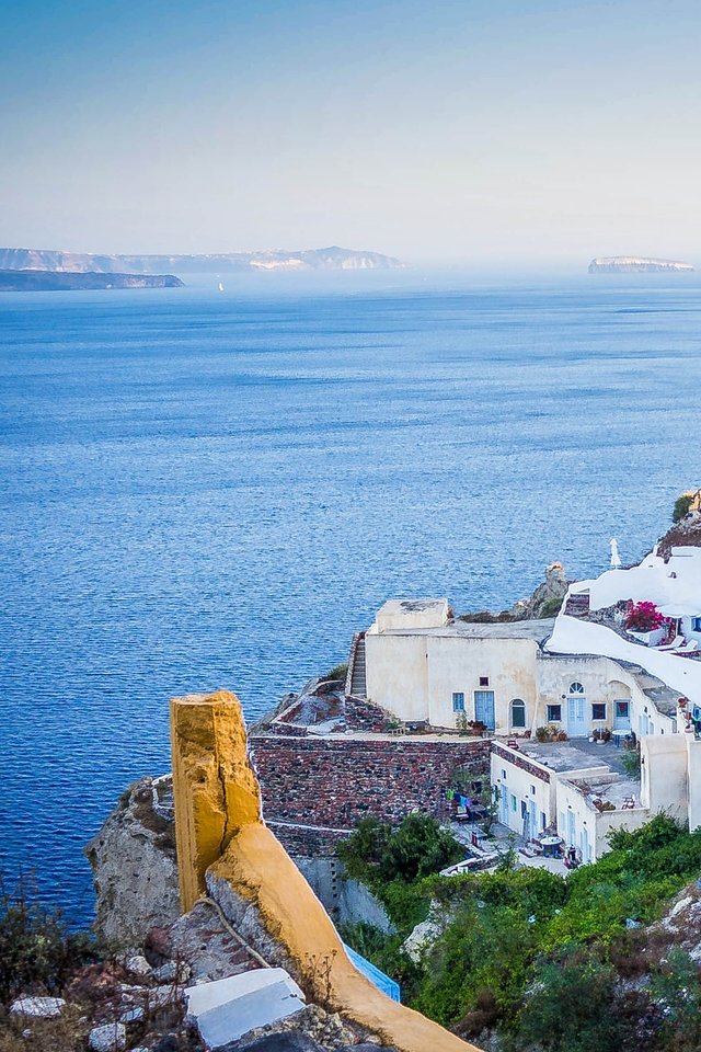 Oia, Santorini, Greece, Sunset, Island, Sea, Tourism - Color Palette Of Greece - HD Wallpaper 
