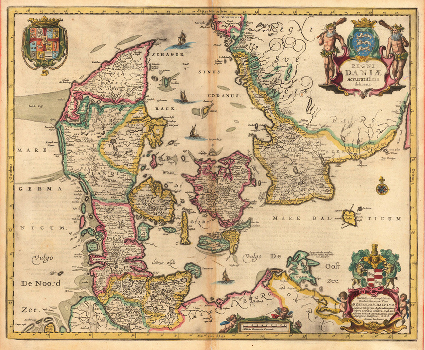 Enter Image Description Here - Ancient Map Of Denmark - HD Wallpaper 