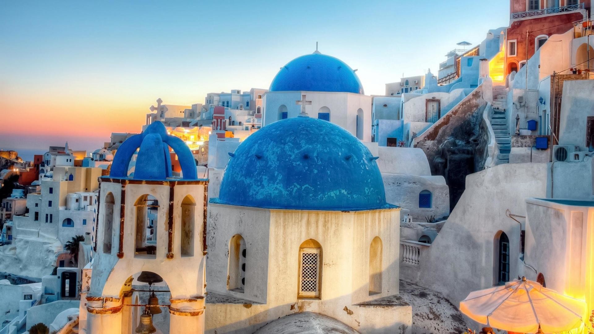 Greece Wallpaper 
 Data-src - Santorini Buildings - HD Wallpaper 