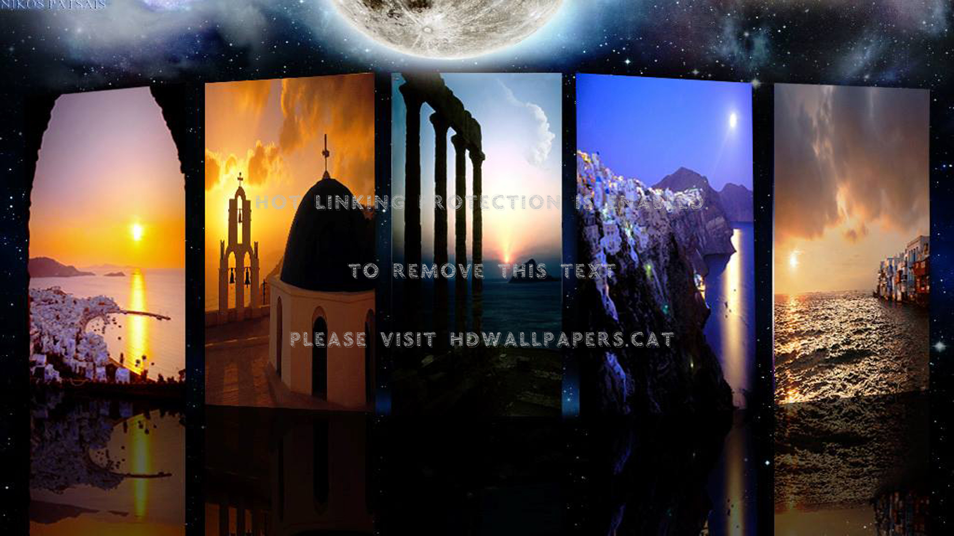 Greece Sun Greek Islands Sky Hellas Sea - Outer Space - HD Wallpaper 