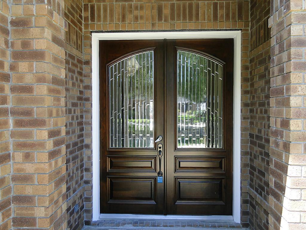 Exterior Double Entry Doors With Sidelights - Dark Mahogany Entry Doors - HD Wallpaper 