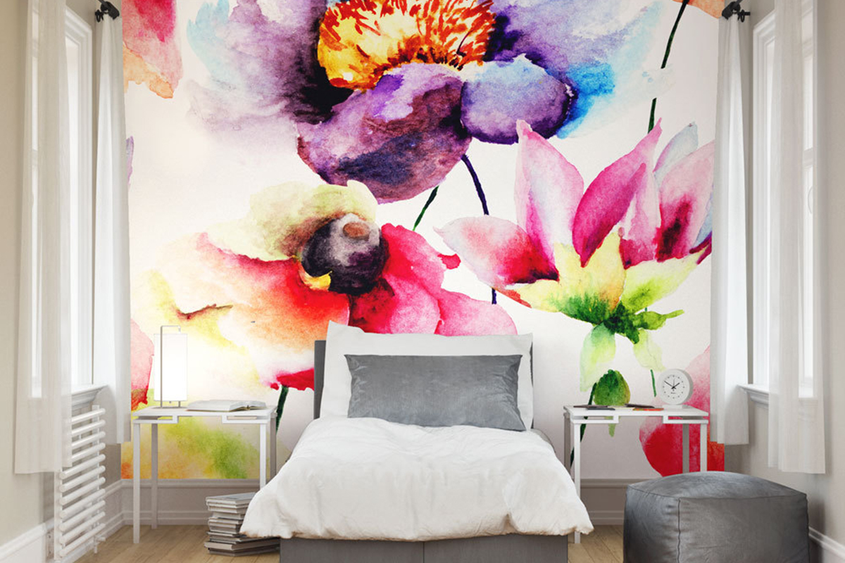 Watercolour Flowers - HD Wallpaper 