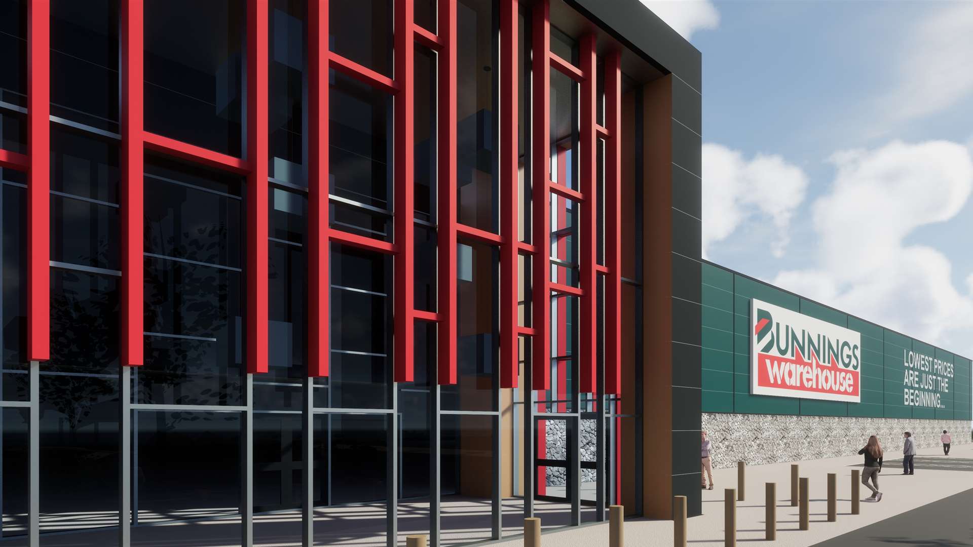 A Close-up Of The Proposed New 50,000 Sq Ft Bunnings - Commercial Building - HD Wallpaper 