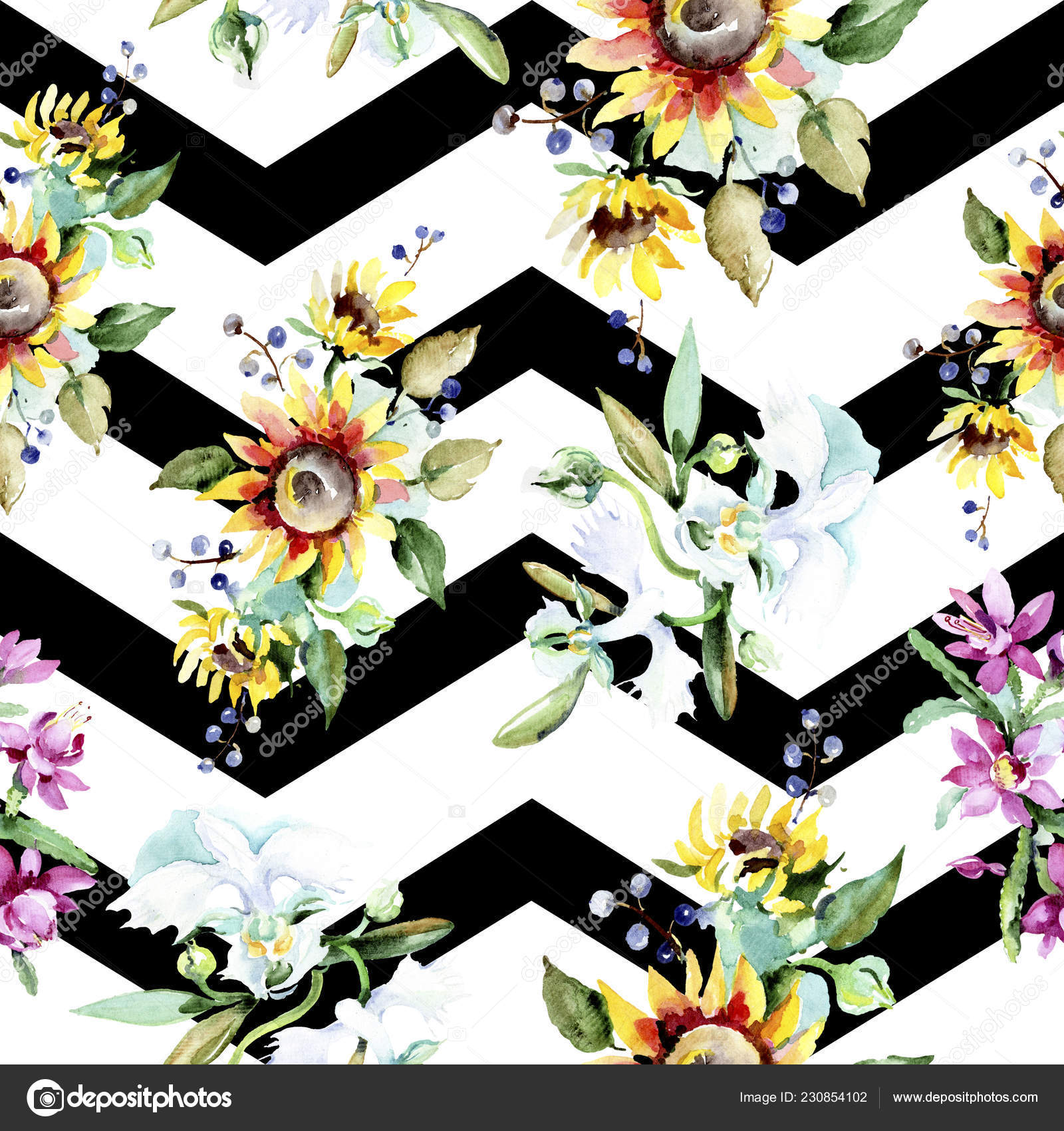 Nice Watercolour Flowers Backgrounds - HD Wallpaper 
