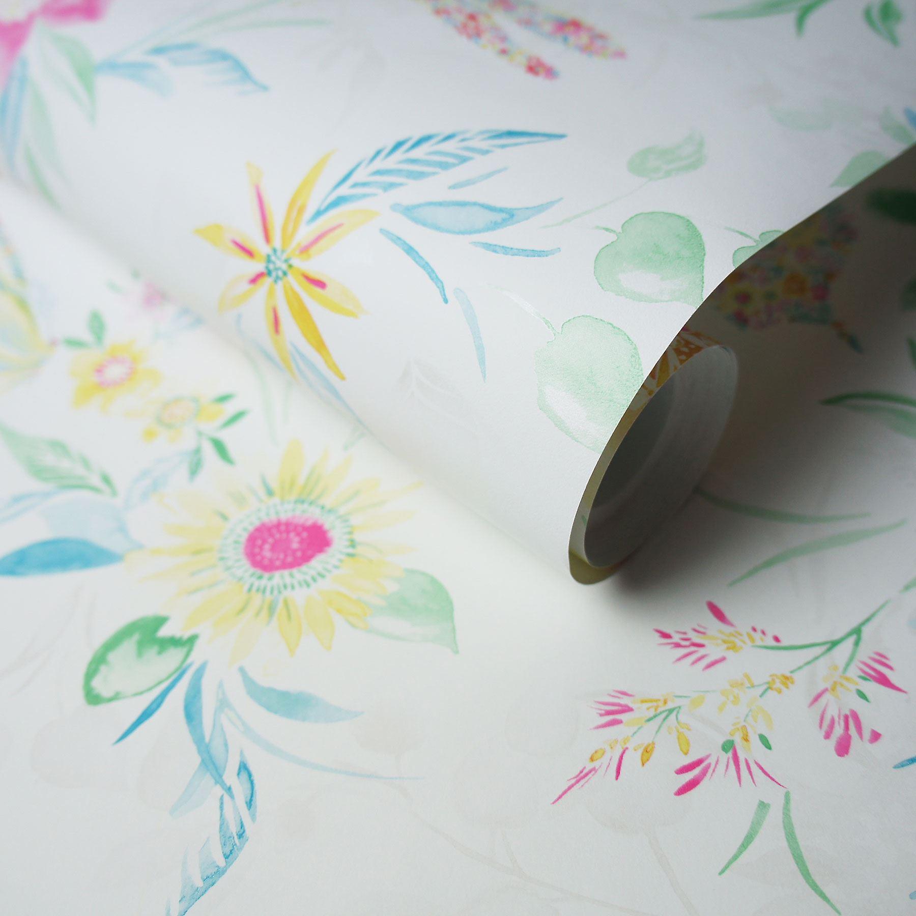 Watercolour Butterfly Wallpaper Flowers Floral Abstract - Wallpaper - HD Wallpaper 