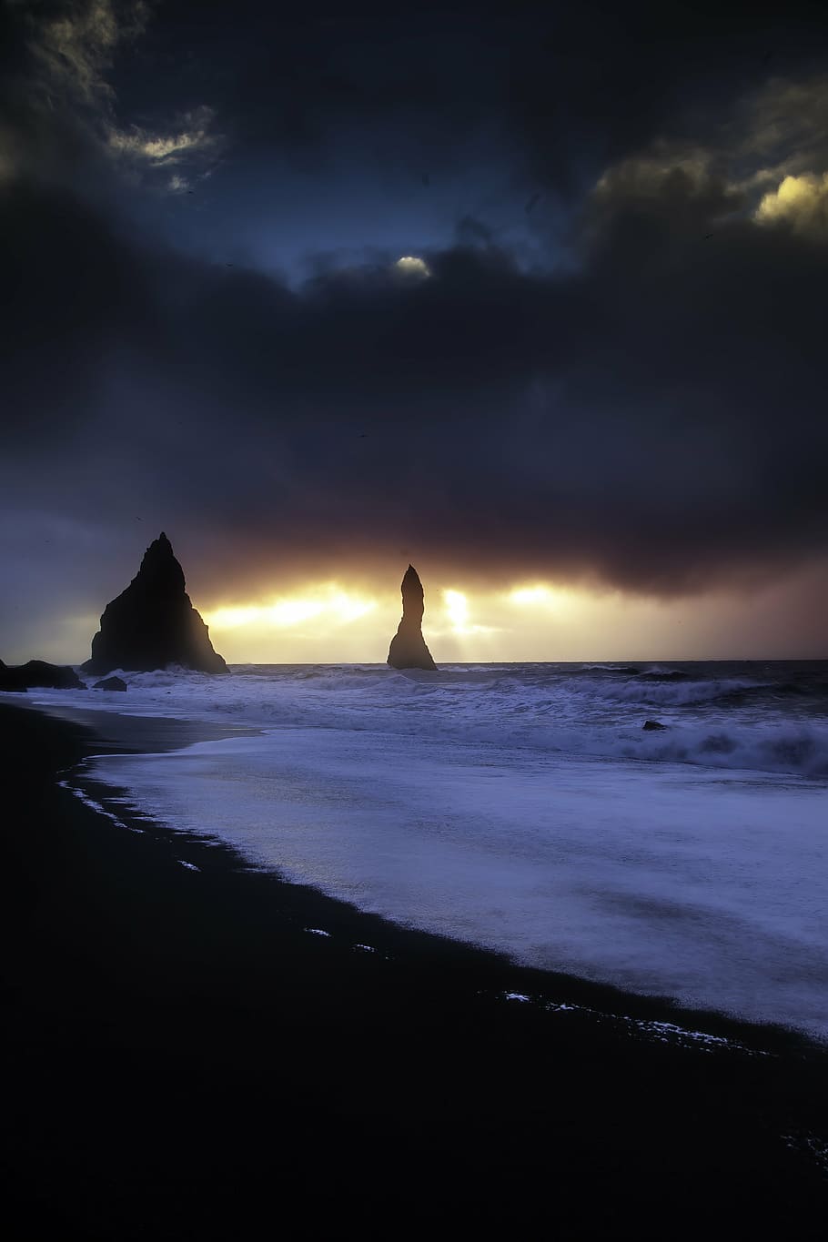 Iceland, Vik, Landscape, Icelandic, South, Beach, Seascape, - HD Wallpaper 