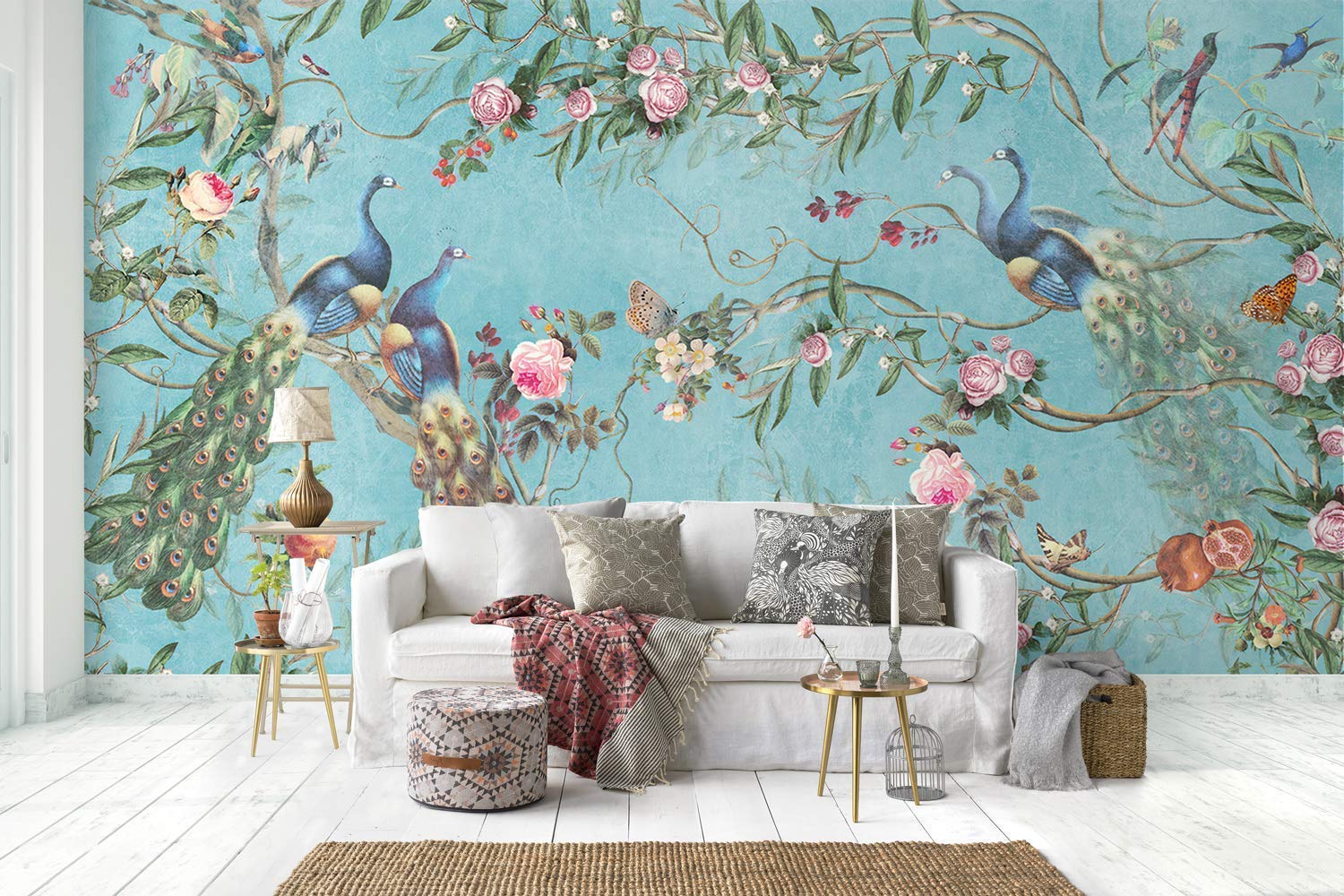 Mural Wallpaper Floral - HD Wallpaper 