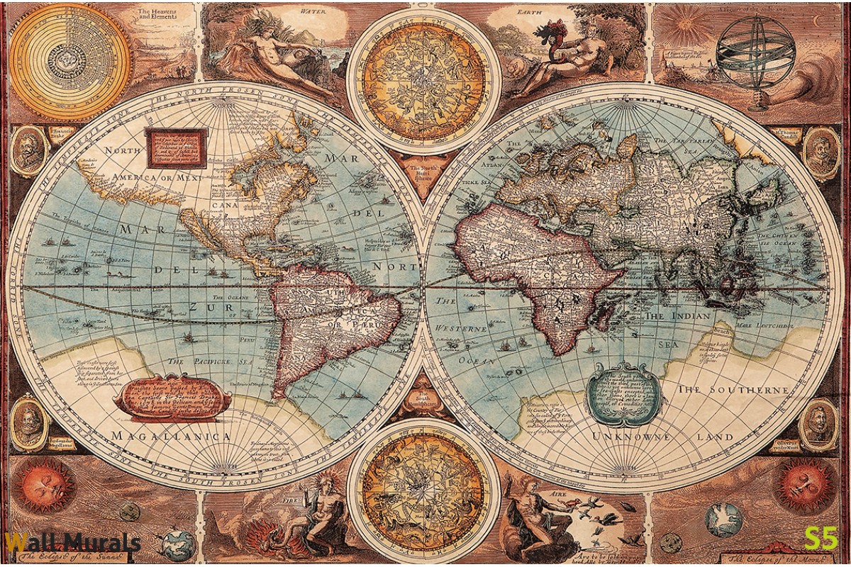 Ravensburger Antique World Map - HD Wallpaper 
