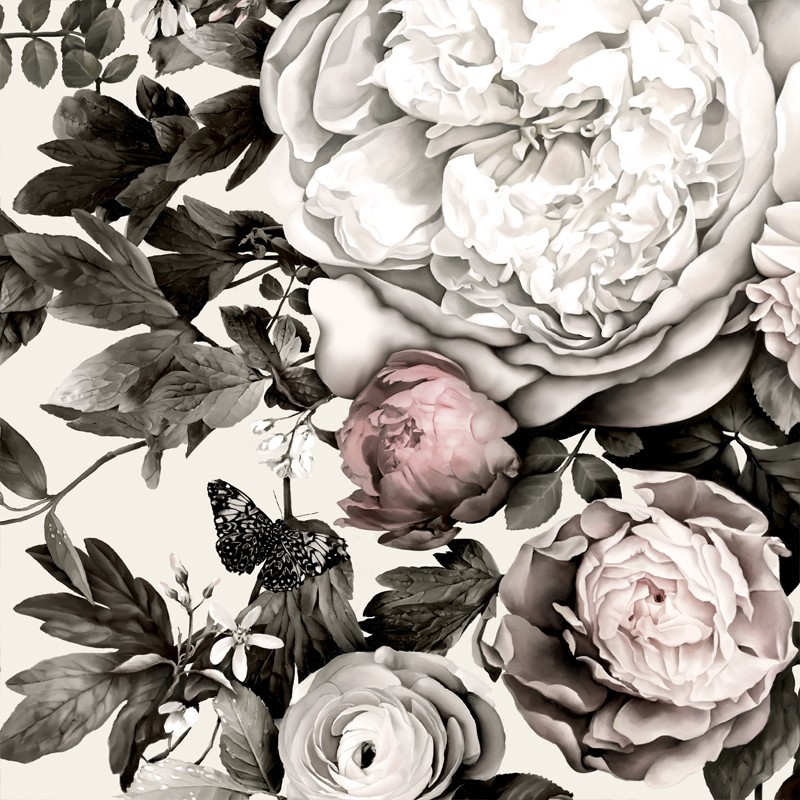 Floral Wallpaper Mural - HD Wallpaper 