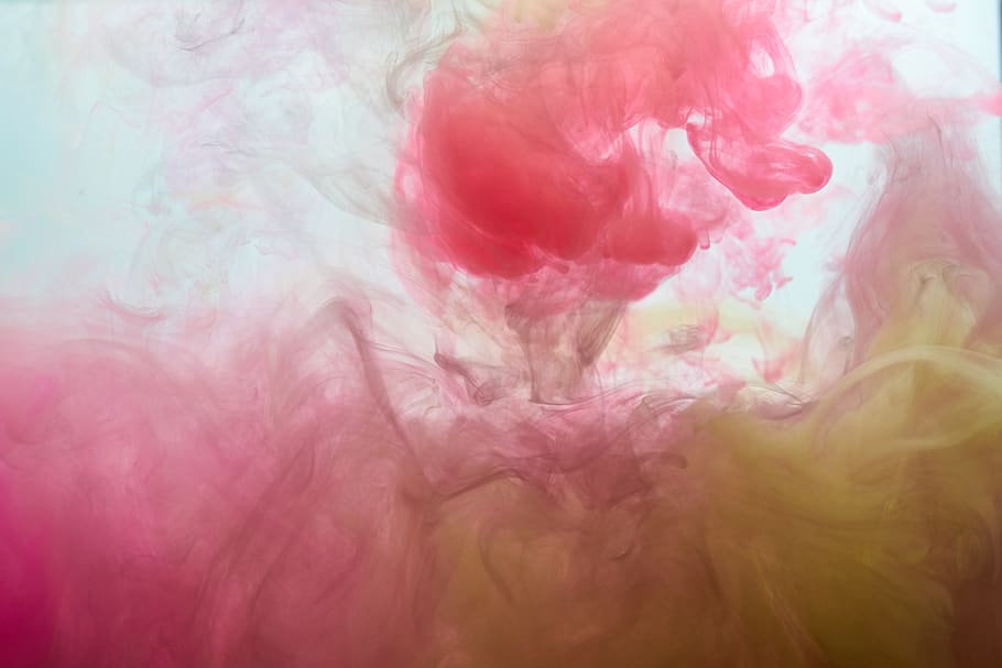 Ink, Water, Pink, Green, Liquid, Color, Paint, Abstract, - Ink - HD Wallpaper 