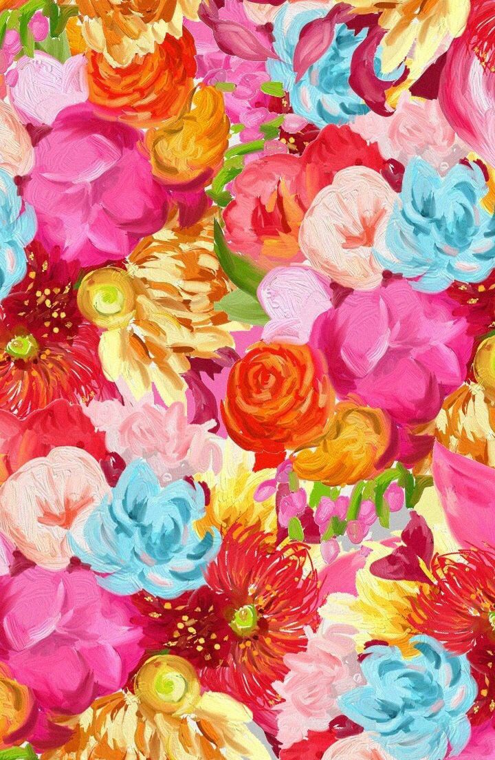 Floral Wallpaper Pinterest Free Download - Hand Painted Hd Wallpaper Iphone  - 720x1104 Wallpaper 