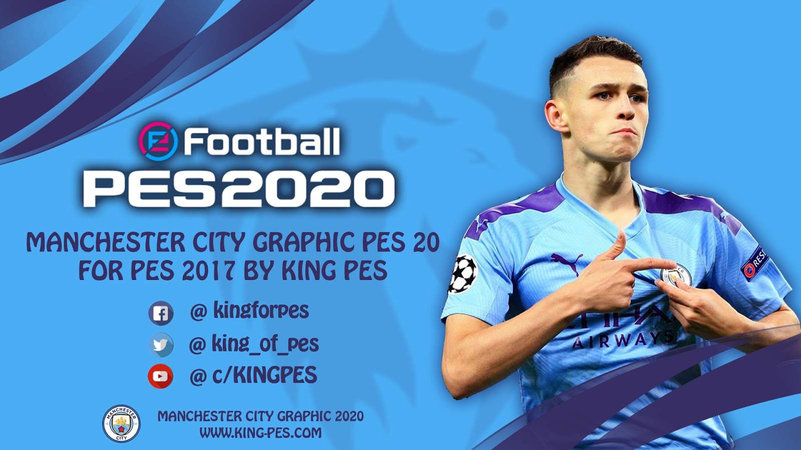 Download City Graphics Mod For Pes2017 - Manchester City Wallpaper 2020 - HD Wallpaper 