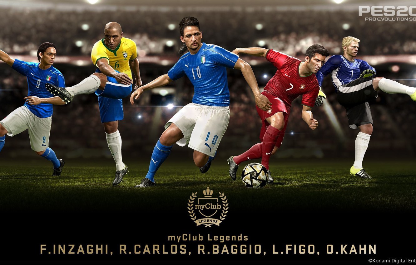 Photo Wallpaper Legends, Carlos, Kahn, Baggio, Update, - Myclub Legends Pes 2019 - HD Wallpaper 