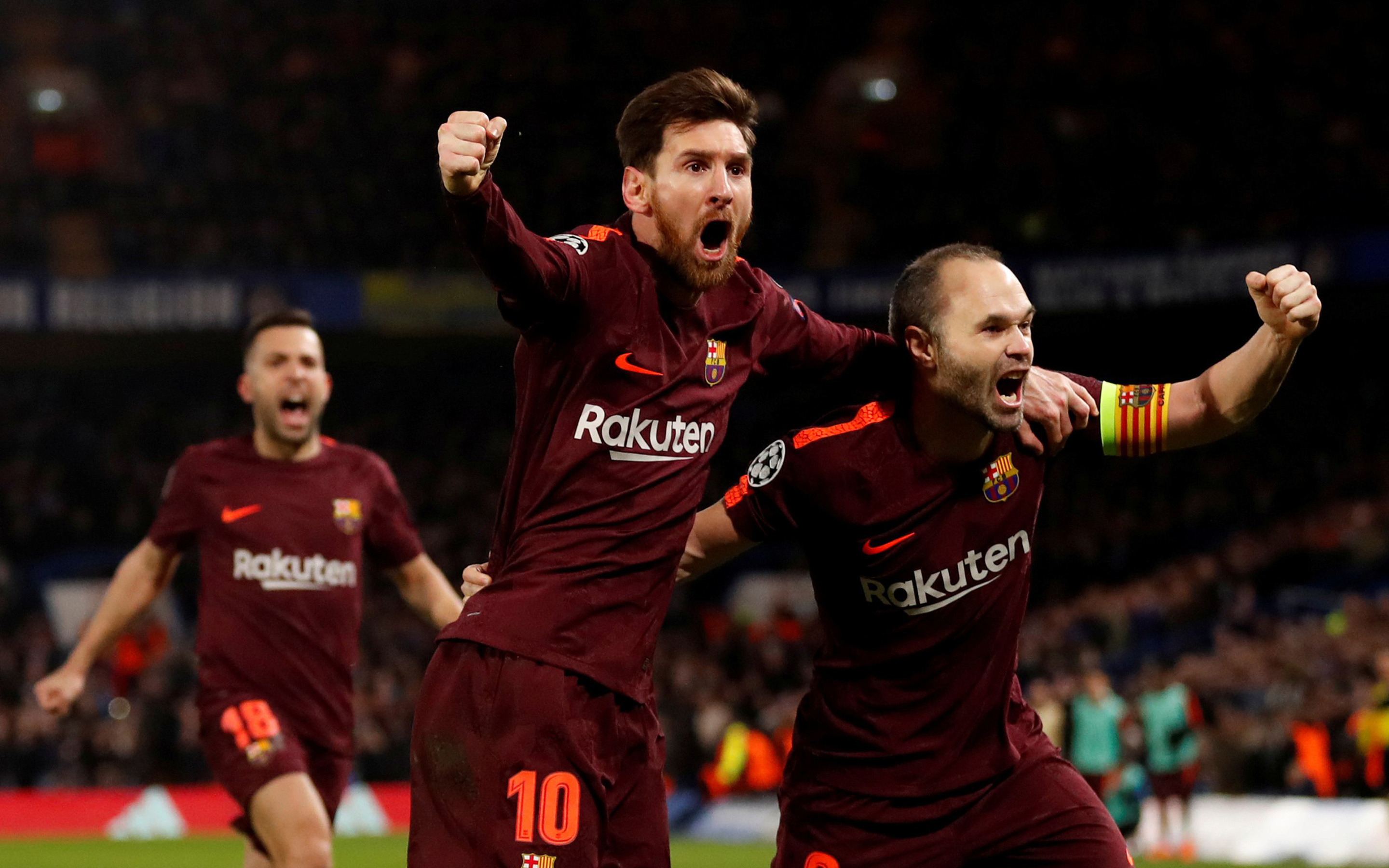 Andres Iniesta, Leo Messi, Joy, Fc Barcelona, La Liga, - Messi Y Iniesta Chelsea - HD Wallpaper 
