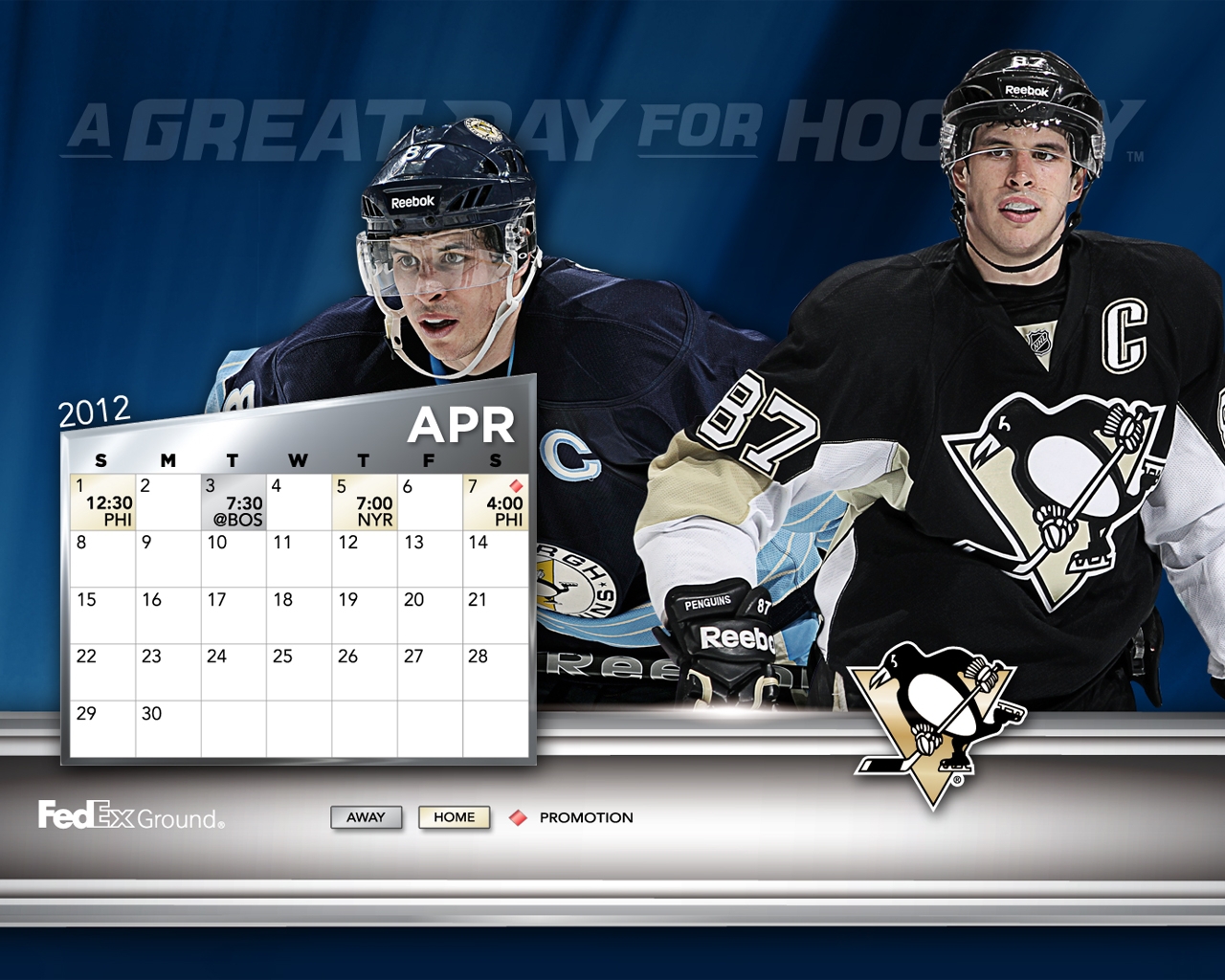 April 2012 Calendar/schedule - Sidney Crosby - HD Wallpaper 