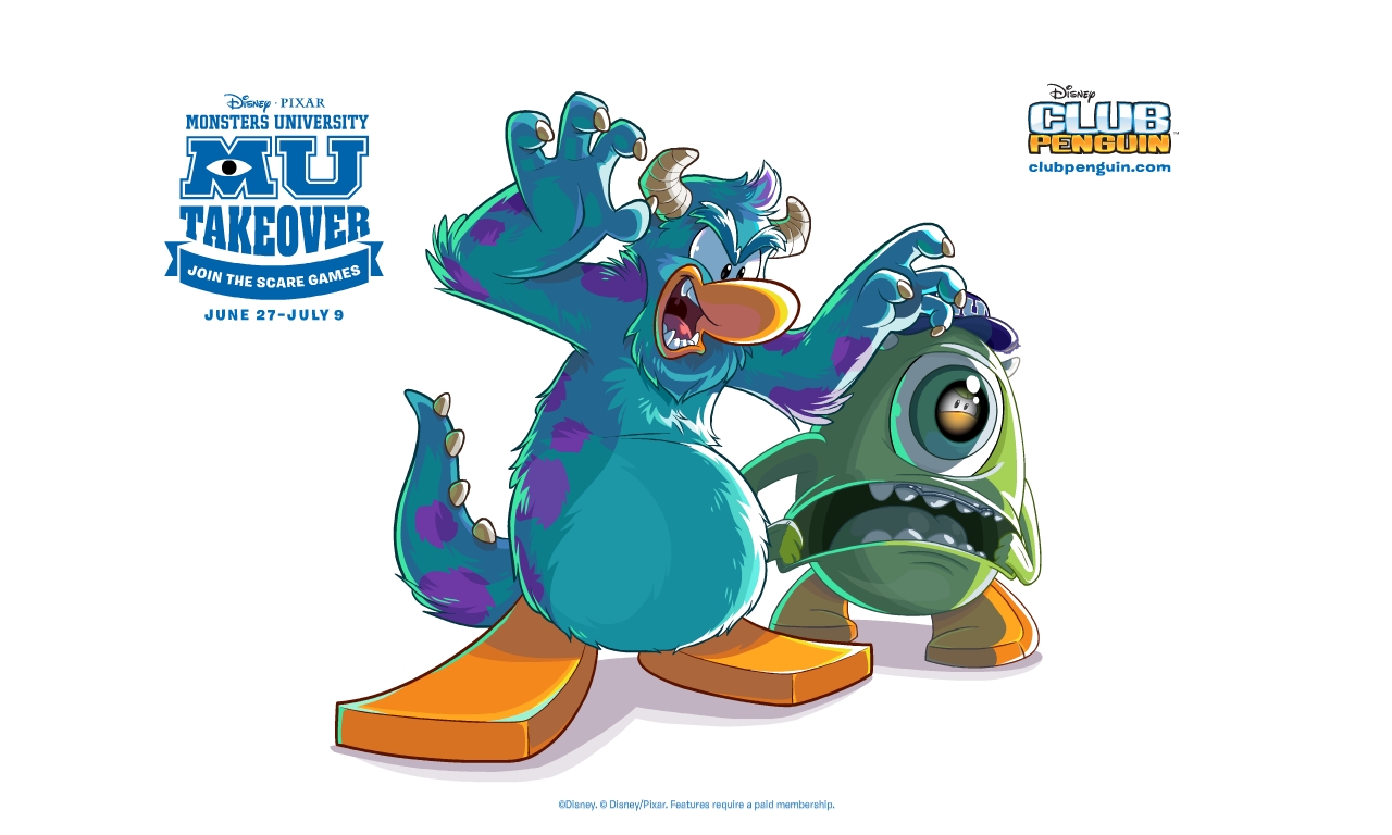 Join The Monsters University Scare Games At Club Penguin - Club Penguin Monsters University - HD Wallpaper 