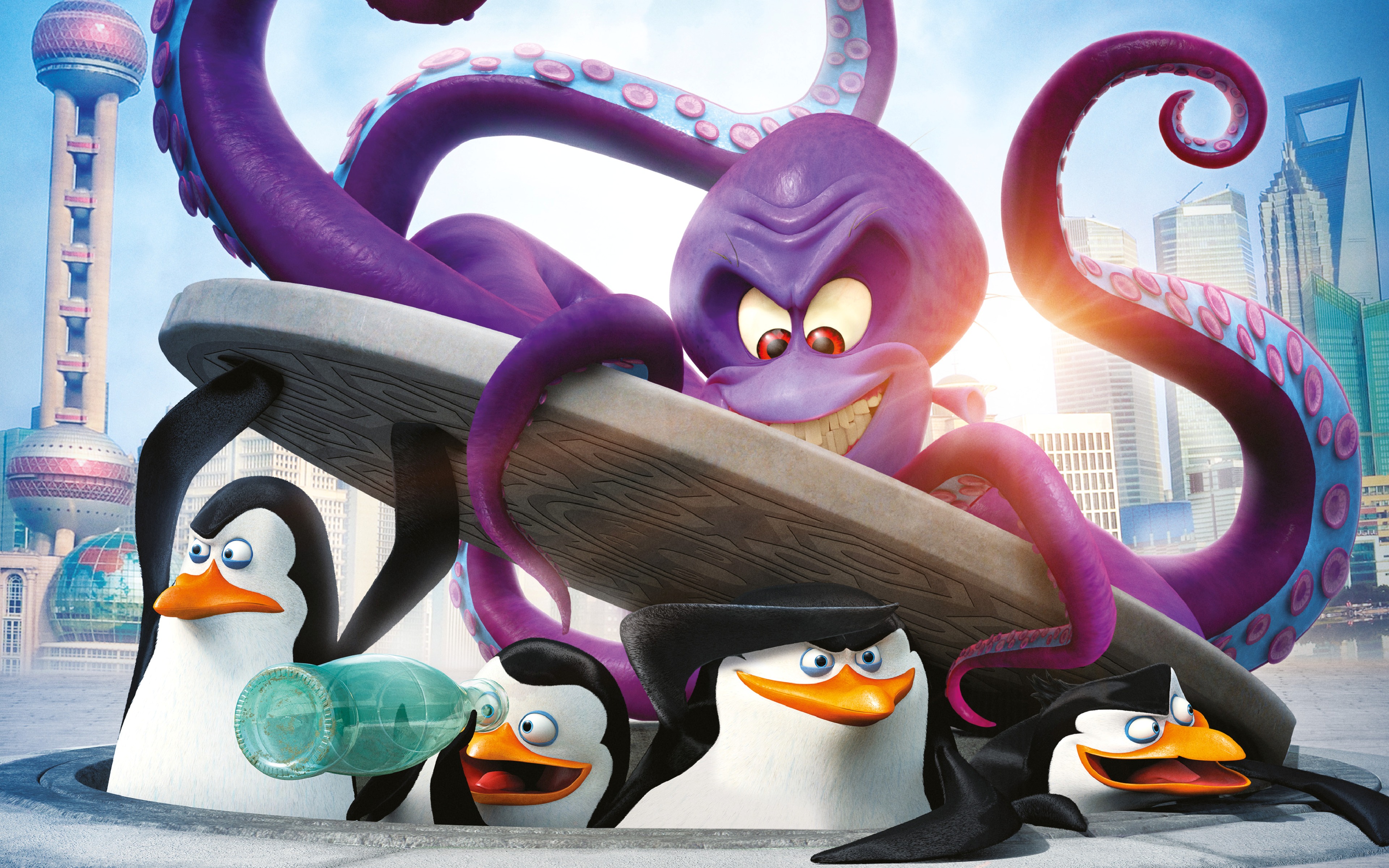 Penguins Of Madagascar - Penguins Of Madagascar Dave The Octopus - HD Wallpaper 