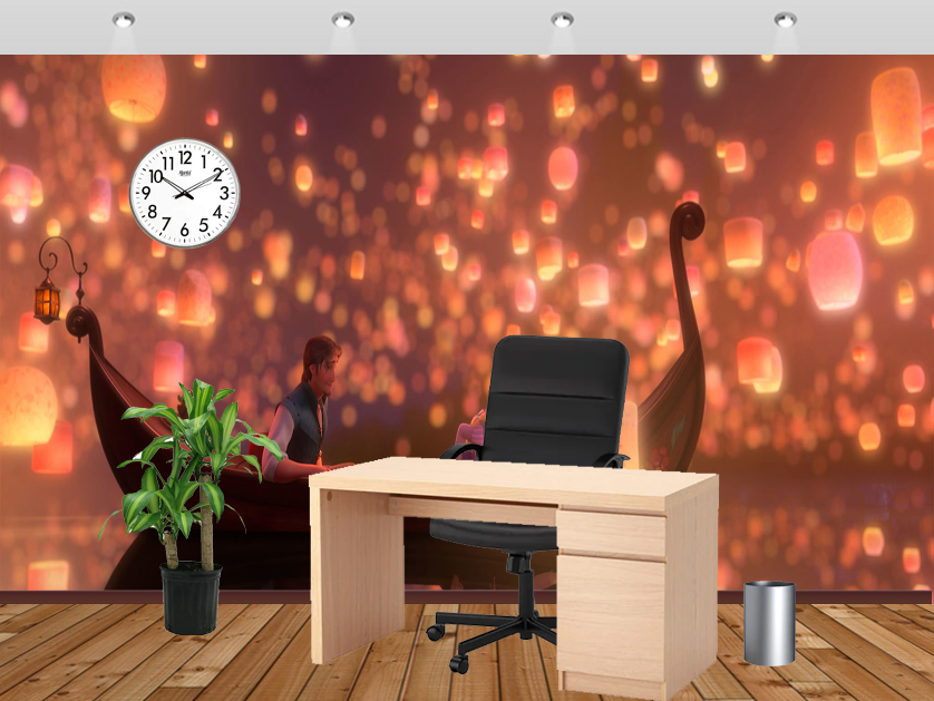 Rapunzel Flying Lanterns In Evening Office - Rapunzel Lanterns On Boat - HD Wallpaper 